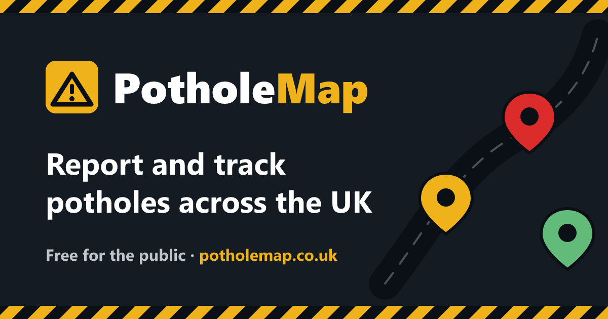 PotholeMap: report and track potholes across the UK
